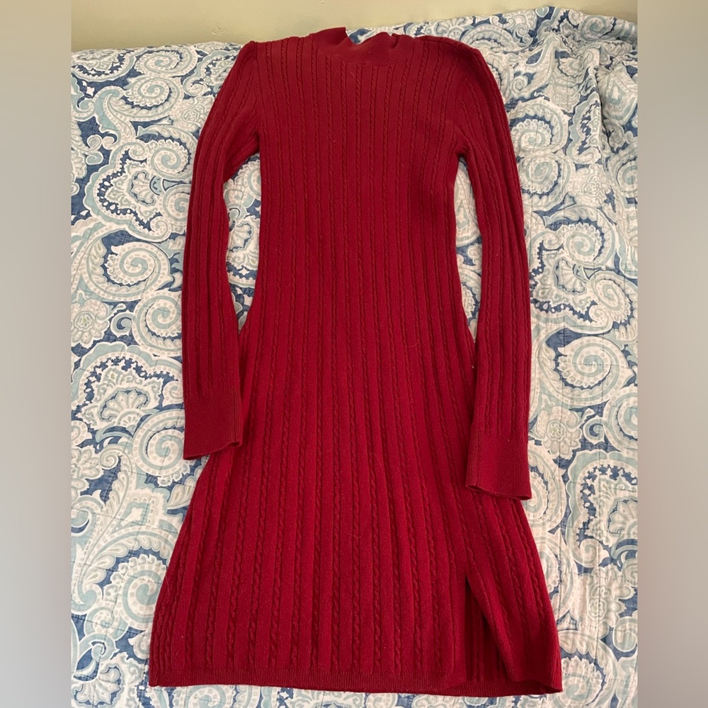 Red Sweater Dress Abercrombie & Fitch
